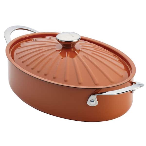 Rachael Ray Cucina 5 Qt. Oval Dutch Oven with Lid