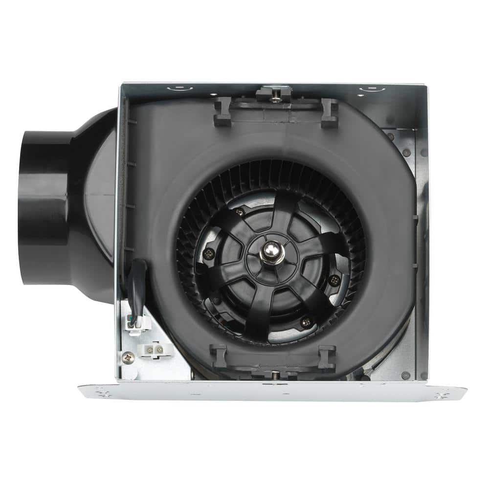 White Round 80 CFM Bathroom Ventilation Exhaust Fan with LED Light