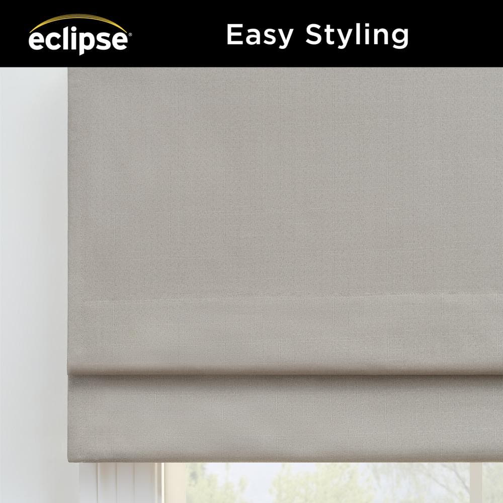 Gray Cordless Blackout Fabric Roman Shade 23x64