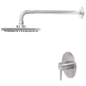HALO Single Handle 1-Spray Shower Faucet 2.5 GPM with Adjustable Head and Included Valve in. Brushed Nickel