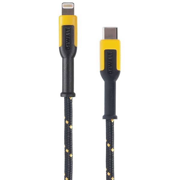 DEWALT 4 ft. DW3 Reinforced Cable for Lightning to USB-C