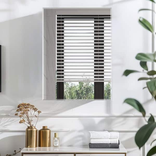 JimsMaison 24 in. W x 30 in. H Rectangular Silver Aluminum Recessed/Surface Mount Medicine Cabinet with Mirror