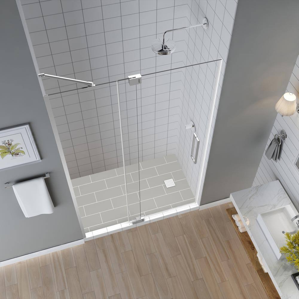 Madox 54-60" Frameless Chrome Hinged Shower Door