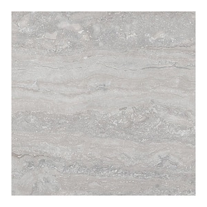 Spanish Marmol Porcelain 6 in. x 6 in. x 9mm Floor and Wall Tile Silver Sample