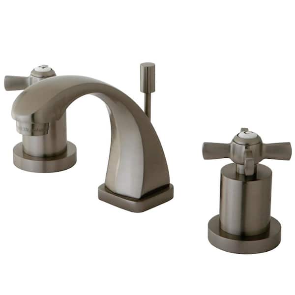 Kingston Brass Millennium 8 in. Widespread 2-Handle Bathroom Faucet in Brushed Nickel