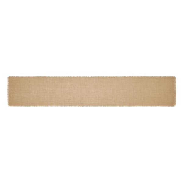 Greetings 12 in. W x 72 in. L Tan Solid Jute Table Runner