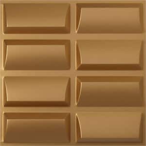19 5/8 in. x 19 5/8 in. Robin EnduraWall Decorative 3D Wall Panel, Gold (12-Pack for 32.04 Sq. Ft.)