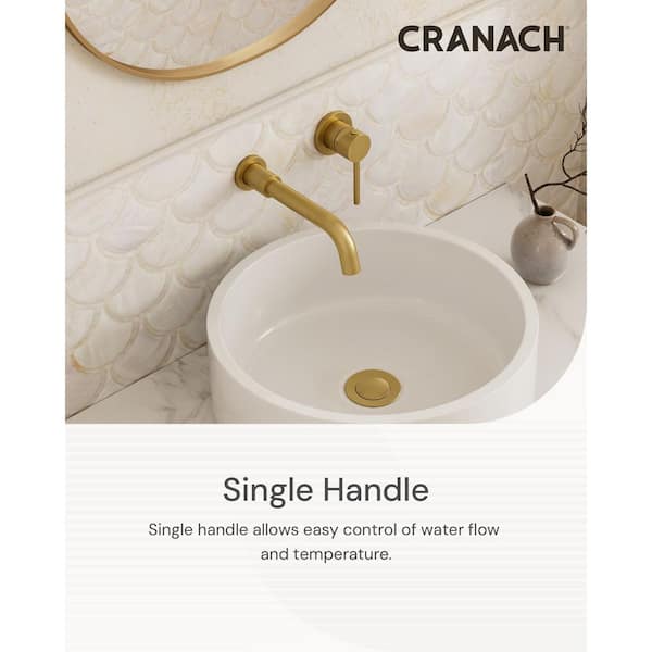 CRANACH ANGELSEY Single Handle Wall-Mount Bathroom Sink Faucet