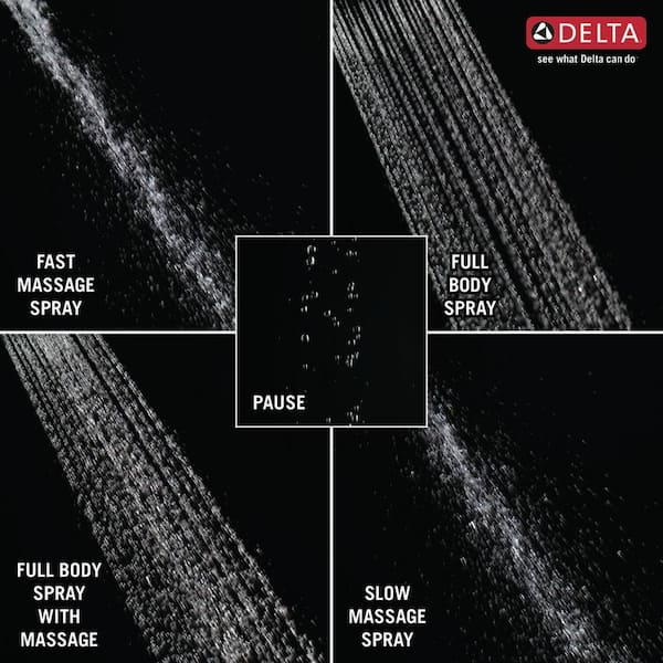 5-Spray Patterns 1.75 GPM 3.4 in. Wall Mount Handheld Shower Head in Stainless