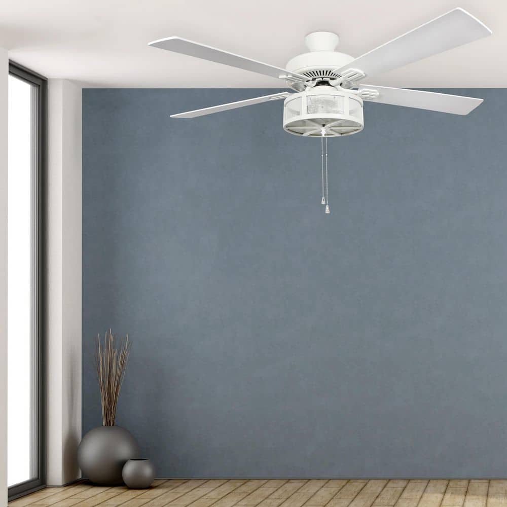 Paige 52 in. LED Indoor White Ceiling Fan with Light price history on PriceWatchPro