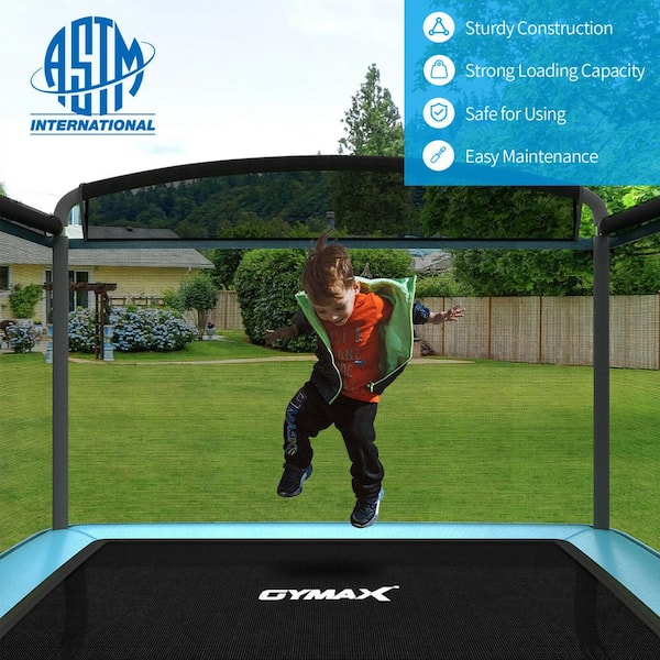 Gymax 6 ft. Blue Recreational Kids Trampoline W/Swing Safety