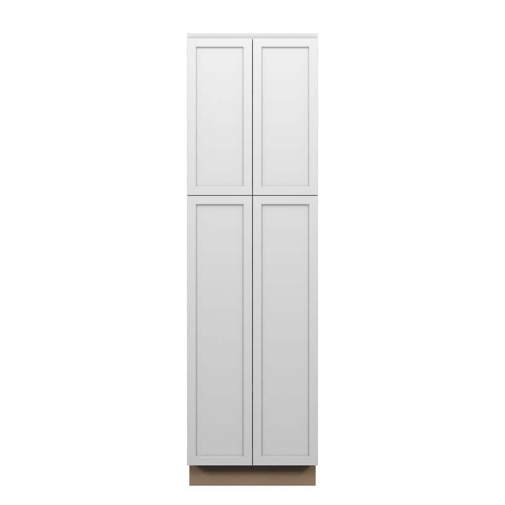 Westport Shaker 30 in. W x 90 in. H x 24 in. D in Painted White Plywood Assembled Pantry Cabinet