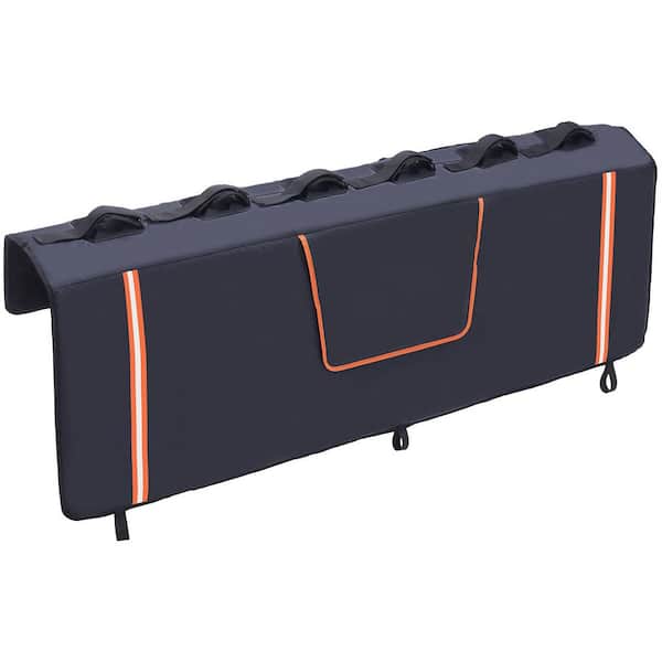 VEVOR Tailgate Bike Pad, 62 in. Truck Tailgate Pad Carry 6 Mountain Bikes Upgraded Grooves Tailgate Protection Pad with Strips
