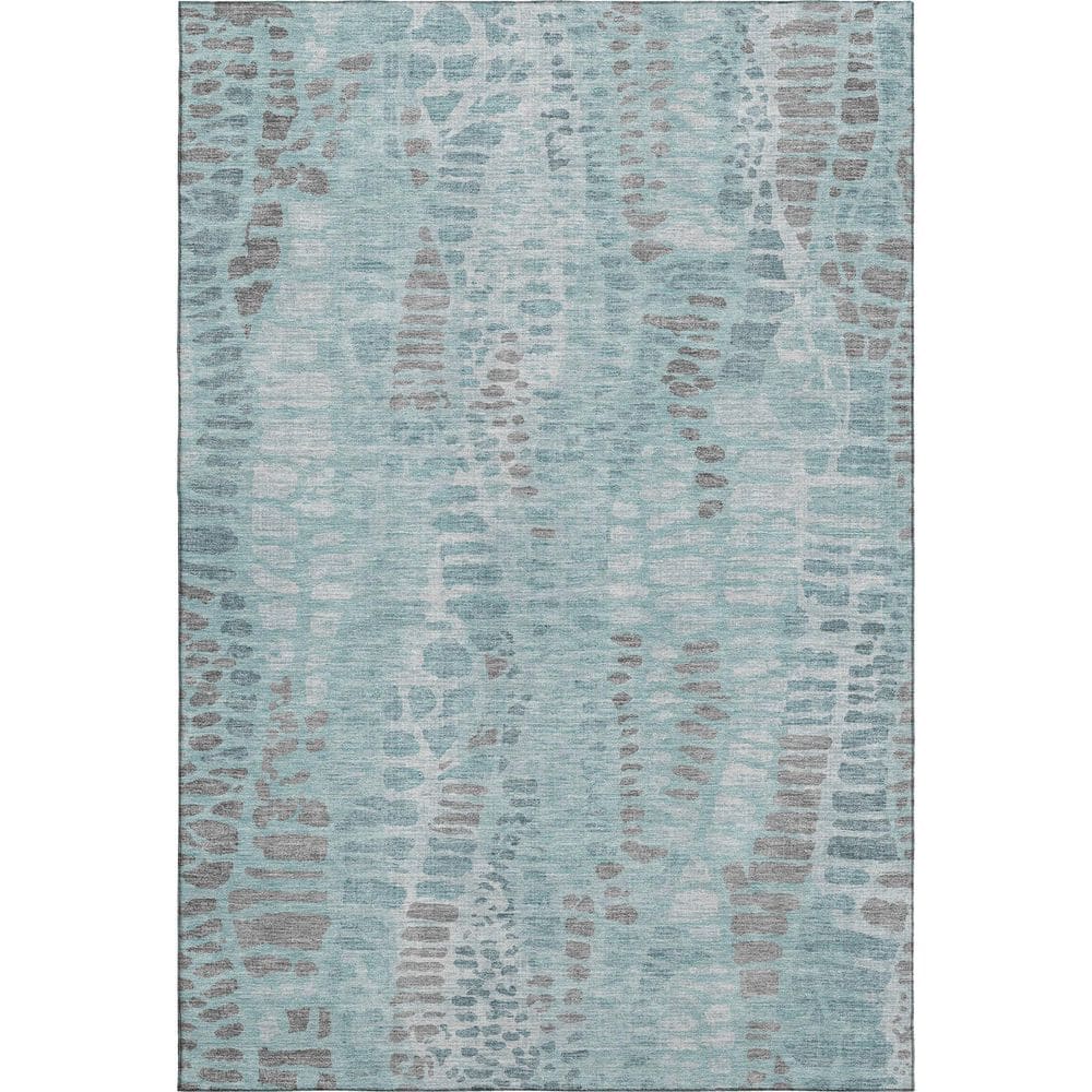 Mayfield Premium Machine Washable Abstract AMF2382 Teal 10 ft. x 14 ft. Area Rug price history on PriceWatchPro