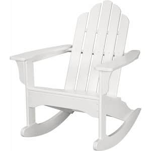 White All-Weather Adirondack Rocking Patio Chair
