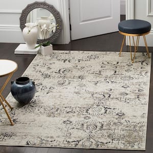 Artifact Charcoal/Cream 4 ft. x 6 ft. Floral Area Rug