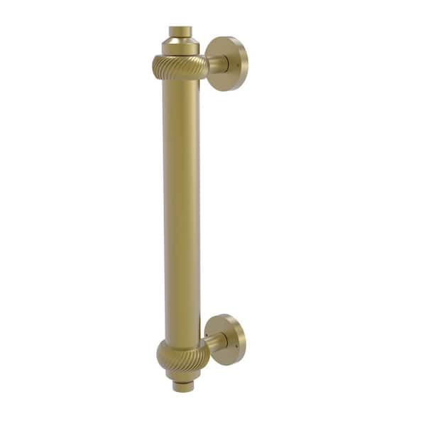 8 in. Center-to-Center Door Pull with Twisted Aents in Satin Brass