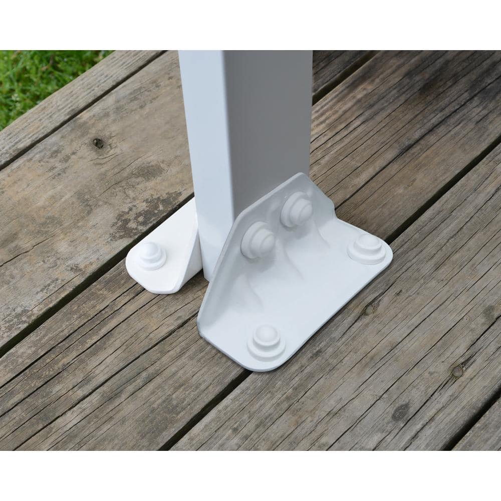White Aluminum and Polycarbonate Patio Cover Awning, 120" x 204"