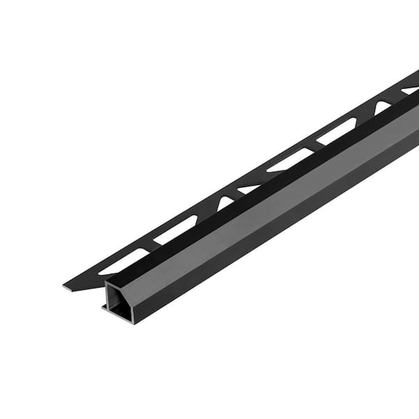 DURAL DURAPLUS DIAMOND 0.4375 in. D x 98.5 in. W x 98.4 in. L Edge Trim Alum Anod Black Molding and Transition Trim
