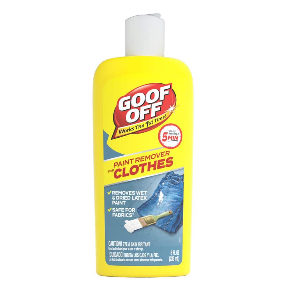 Goof Off 8 oz. Paint Remover for Clothes - Removes Wet or Dried