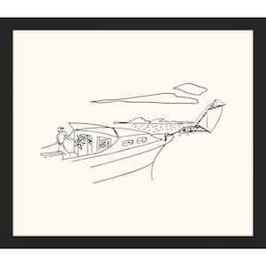 Beached Sketch Framed Giclee Sailing Art Print 31 in. x 27 in.
