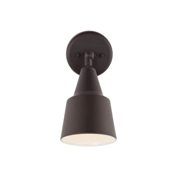 1-Light 120-Watt Antique Bronze Outdoor Adjustable Flood Light