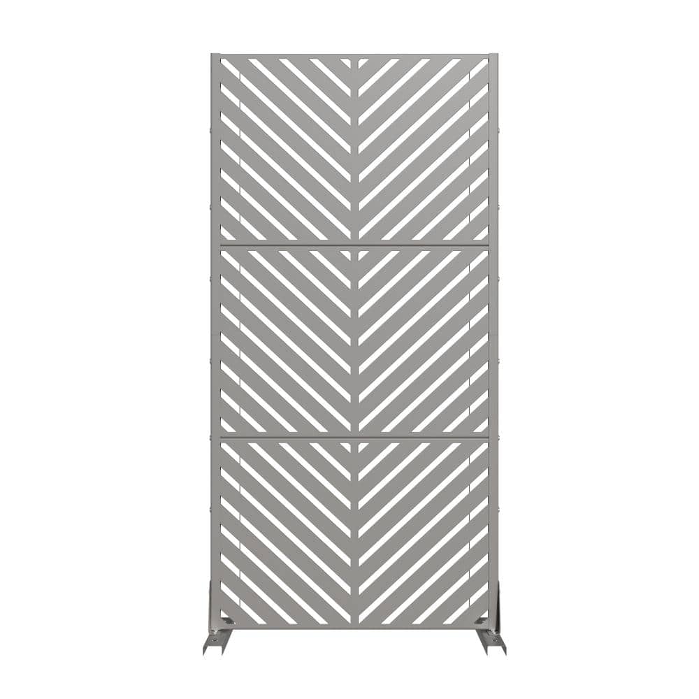 60 in. H x 30 in. W Outdoor Gray Galvanized Steel Decorative Garden Fence Privacy Screen price history on PriceWatchPro