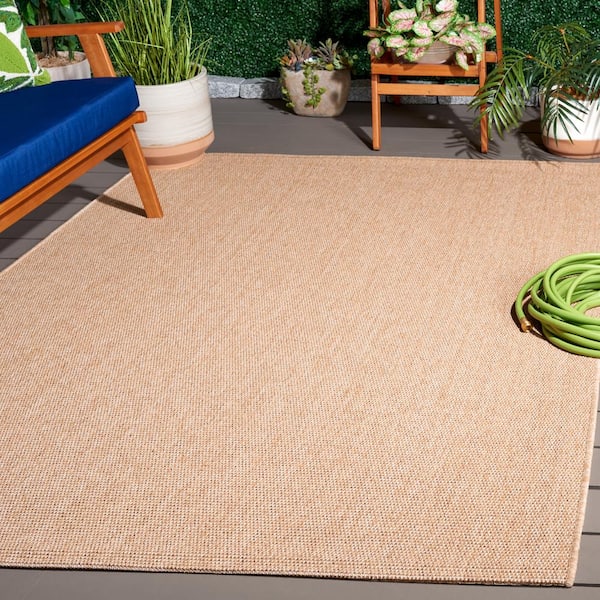 Sisal All-Weather Natural 5 ft. x 8 ft. Solid Abstract Indoor/Outdoor Area Rug