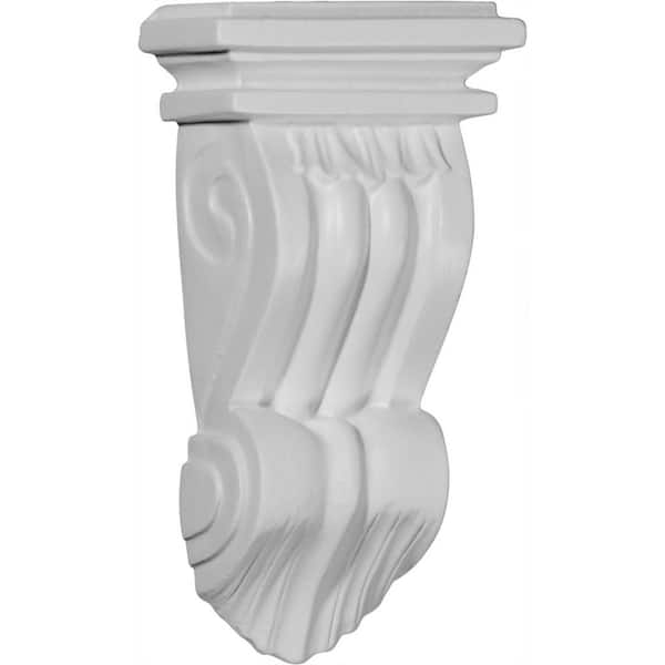 Ekena Millwork 3.75 in. x 1-7/8 in. x 7-1/8 in. Primed Polyurethane Norwich Pilaster Corbel