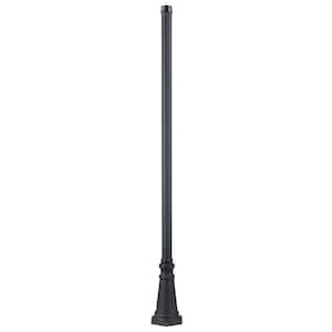 Downtown 7.5 ft. Black Outdoor Lamp Post Pole Fits 3 in. Post Mount Light Fixtures