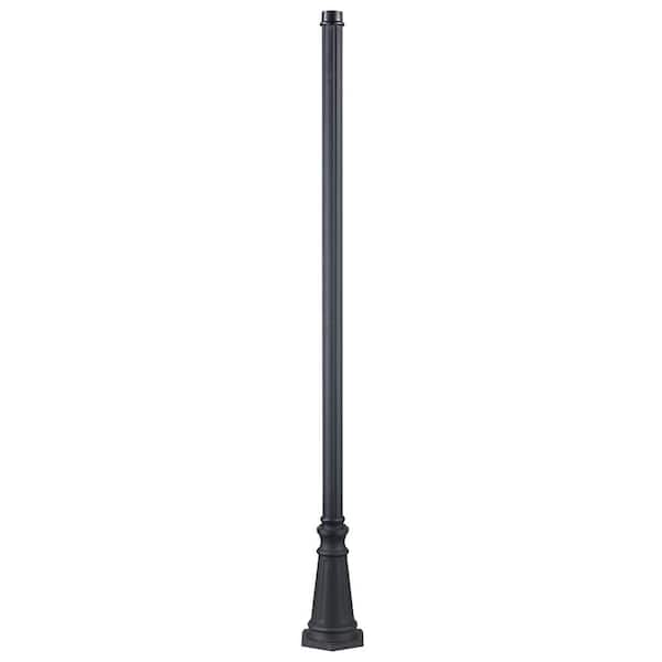 Bel Air Lighting Downtown 7.5 ft. Black Outdoor Lamp Post Pole Fits 3 in.  Post Mount Light Fixtures 4099 BK - The Home Depot
