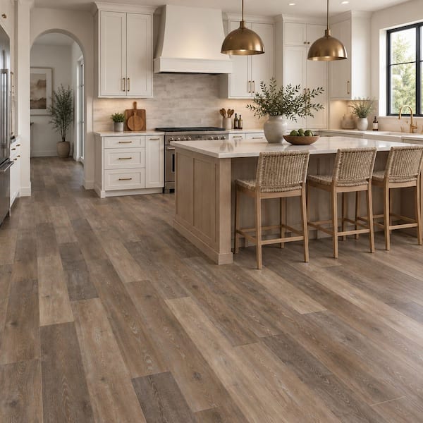 Brighton Harbor 20 MIL x 7 in. W x 48 in. L Waterproof Rigid Core Click Lock Luxury Vinyl Flooring (23.77 sq.ft./ Case)