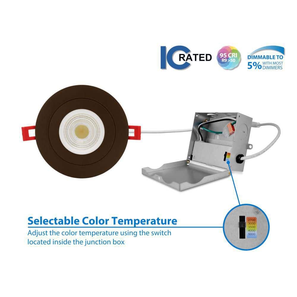 4-Inch Oil-Rubbed Bronze Adjustable LED Recessed Downlight