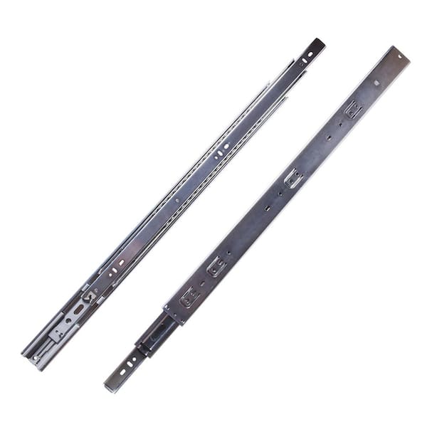 HICKORY HARDWARE 12 in. Cadmium Side Mount Soft Close Full Extension Drawer Slide (5- Pairs)