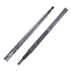 Drawer Slide Side Mount Soft Close Full Extension 12 in. Cadmium Finish Steel Drawer Slide (2-Pair)