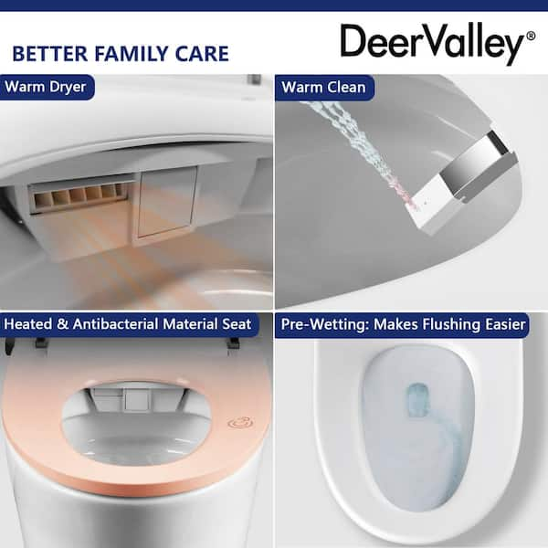 DeerValley Smart Bidet Toilet Quiet-Closed Heated Seat Sensor Auto