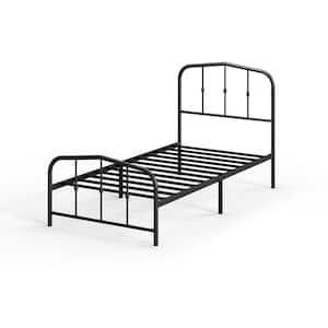 Clara Black Metal Frame Twin Platform Bed Frame