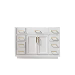 Ivy 47.2 in. W x 21.6 in. D x 33.1 in. H Bath Vanity Cabinet without Top in White