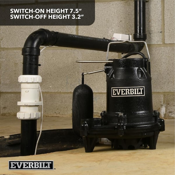 1/2 HP Cast Iron Submersible Sump Pump
