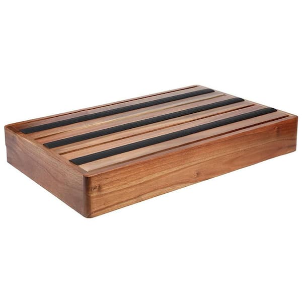 Unbranded Wooden Step Stool Non-Slip Surface 3.5 Height Platform for Adults and Elderly No Assembly Required