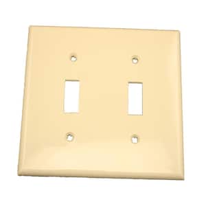 Ivory 2-Gang Toggle Wall Plate (1-Pack)