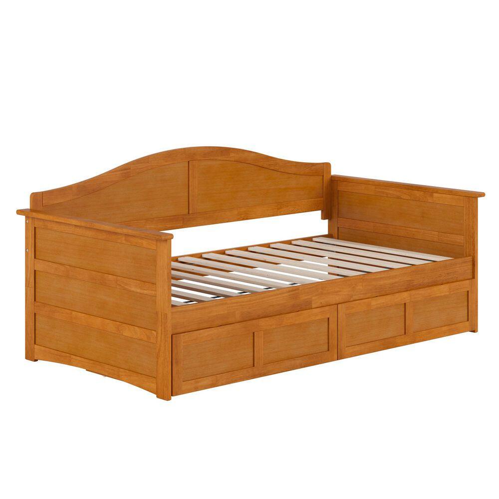Acadia Walnut Twin Solid Wood Daybed with Set of 2-Bed Drawers - thumbnail 8