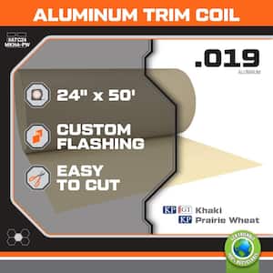 24 in. x 50 ft. Mkhaki/Prairie Wheat Aluminum Trim Coil
