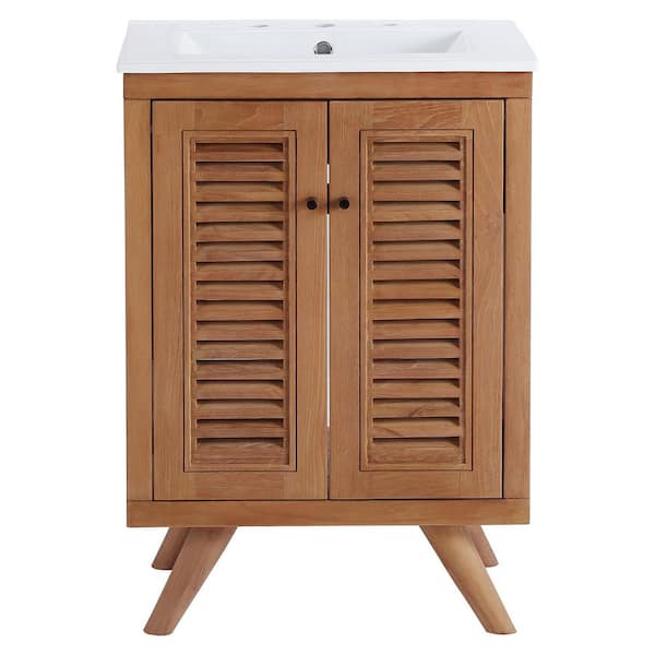 Birdie 24 in. W x 18.5 in. D x 35 in. H Bathroom Vanity in Natural White Top