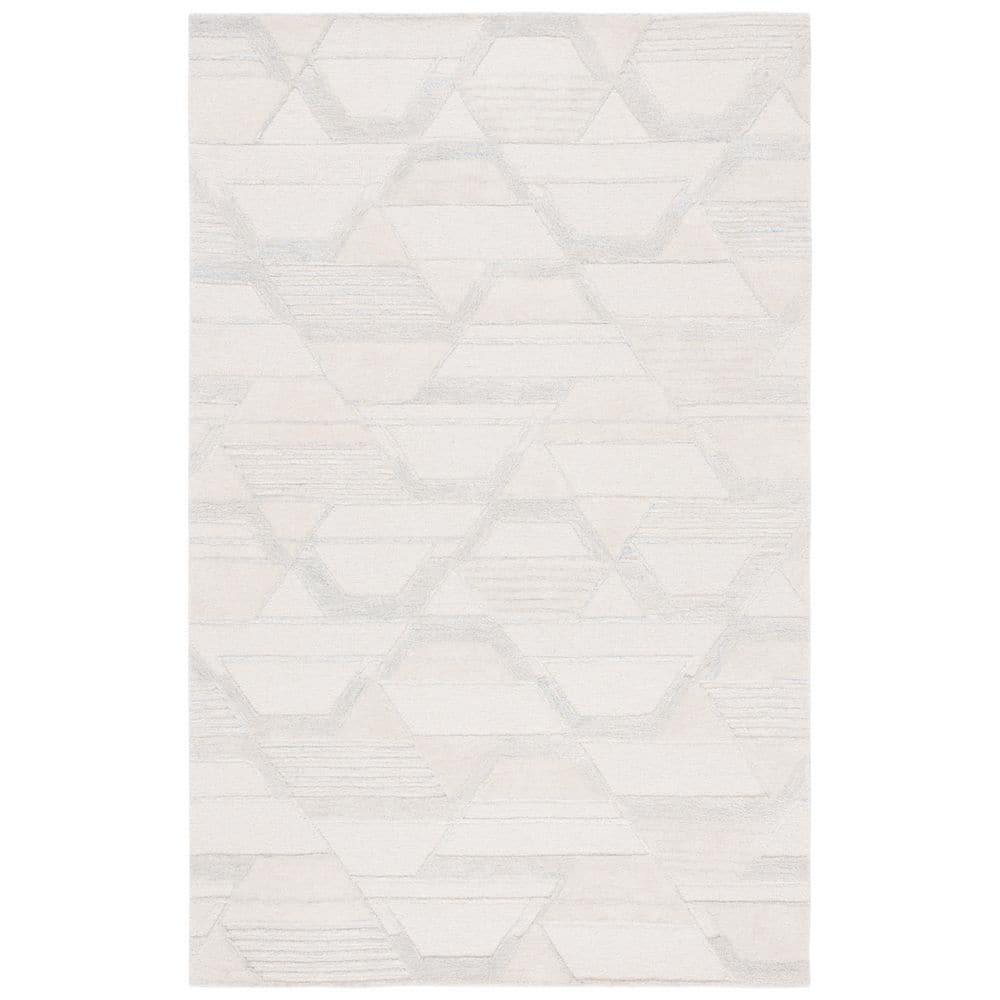Mykonos 8 ft. x 10 ft. Ivory/Blue High-Low Geometric Area Rug price history on PriceWatchPro