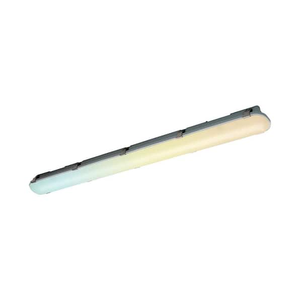 4 ft. White 150 Watt Equivalent Integrated LED Dimmable LED Vapor Tight fixture, 4420-4940-5850lm, 3500K/4000K/5000K