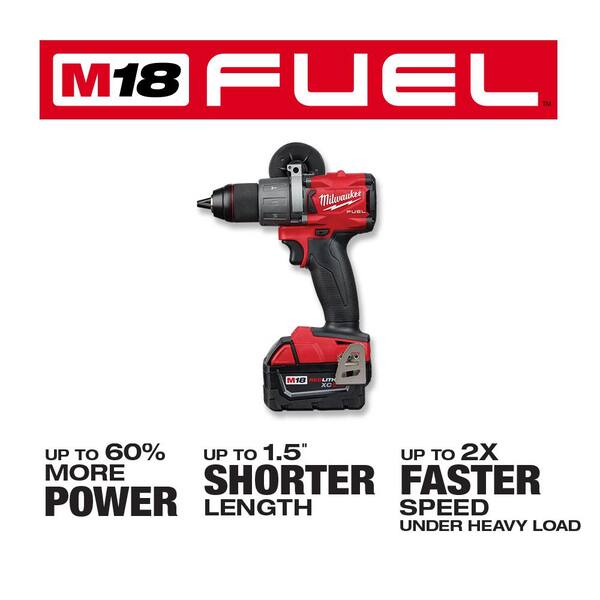 Milwaukee M18 Fuel 18V Lithium-Ion Grinder and 3/8 in. Impact Wrench Combo Kit (2-Tool) with Hammer Drill/Driver