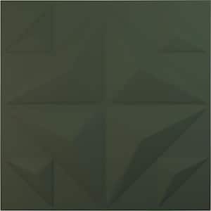 19-5/8"W x 19-5/8"H Crystal EnduraWall Decorative 3D Wall Panel, Satin Hunt Club Green (Covers 2.67 Sq.Ft.)