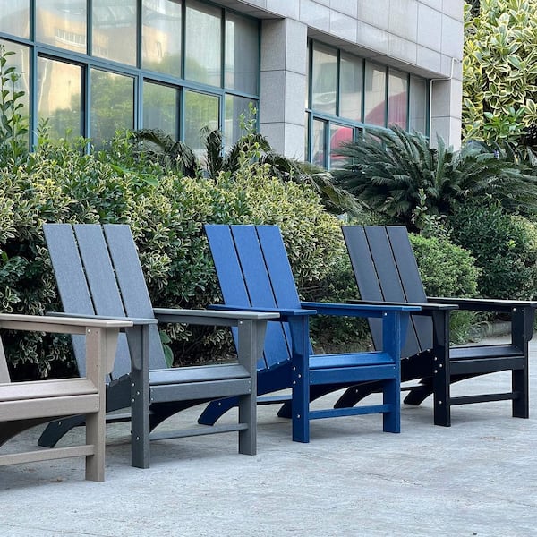 Black High-Eco Recycled Plastic Morden Adirondack Chair