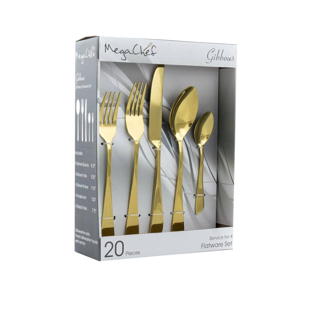 Gold Cutlery Set 89 Pieces Set, Tableware Gold Cutlery Set, Gold Flatware  Set 89 Pieces, Gold Knife and Spoon Set 